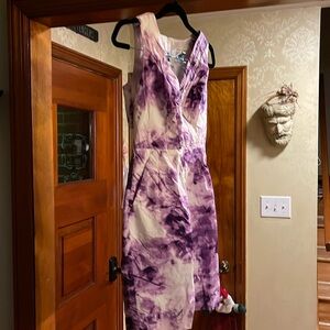 Banana republican purple and whiter tye dye dress